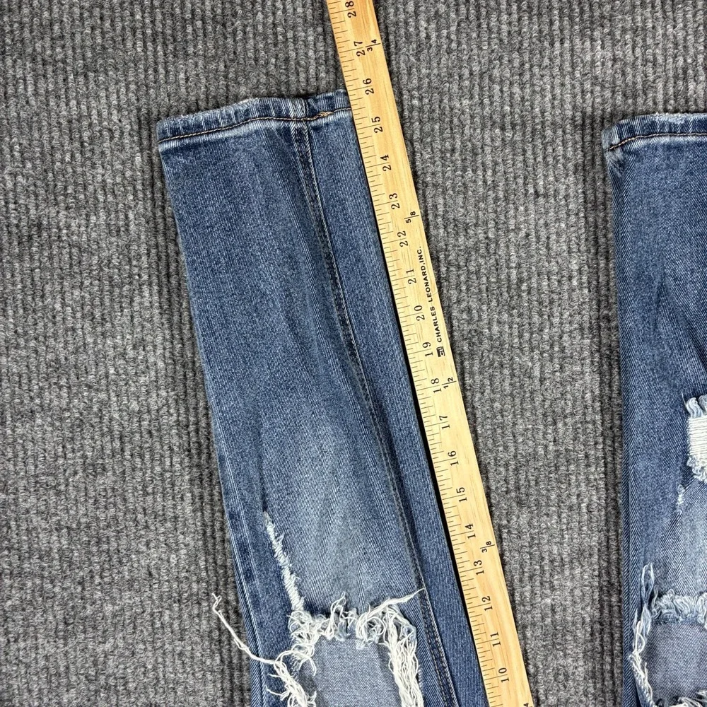 Vintage Almost‎ Famous Distressed Skinny Fit Jeans Women 3 Blue Stretch Comfort